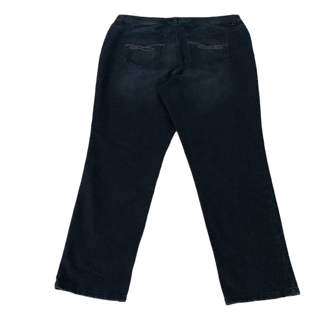 Style & Co High Rise, Jeans, Size 16W, Dark Wash Blue Denim - Picture 2 of 7